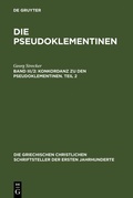Cover: Konkordanz zu den Pseudoklementinen, Teil 2 - De Gruyter