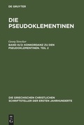Cover: Konkordanz zu den Pseudoklementinen, Teil 2 - De Gruyter