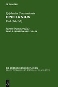 Cover: Epiphanius Constantiensis: Epiphanius / Panarion haer. 34-64 - De Gruyter
