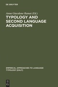 Cover: Typology and Second Language Acquisition - De Gruyter Mouton