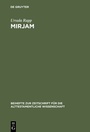 Cover: Mirjam - De Gruyter