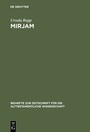 Cover: Mirjam - De Gruyter
