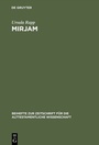 Cover: Mirjam - De Gruyter
