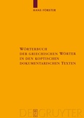 Abbildung von: Wörterbuch der griechischen Wörter in den koptischen dokumentarischen Texten - De Gruyter