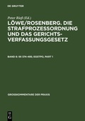 Cover: &sect;&sect; 374-495; EGStPO - De Gruyter