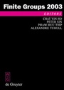 Cover: Finite Groups 2003 - De Gruyter