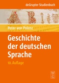 Cover: Geschichte der deutschen Sprache - De Gruyter