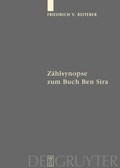 Cover: Z&auml;hlsynopse zum Buch Ben Sira - De Gruyter