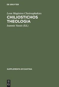Cover: Chiliostichos Theologia - De Gruyter