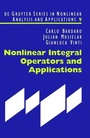 Cover: Nonlinear Integral Operators and Applications - De Gruyter