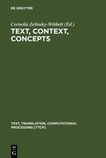 Cover: Text, Context, Concepts - De Gruyter Mouton