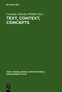 Cover: Text, Context, Concepts - De Gruyter Mouton