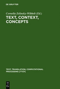 Abbildung von: Text, Context, Concepts - De Gruyter Mouton