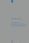 Cover: Ben Sira's God - De Gruyter