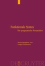Cover: Funktionale Syntax - De Gruyter