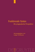 Cover: Funktionale Syntax - De Gruyter