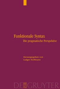 Enlarge image Cover: Funktionale Syntax - De Gruyter