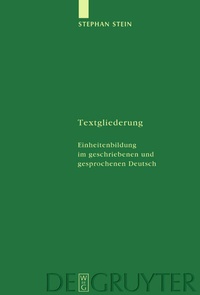Abbildung von: Textgliederung - De Gruyter