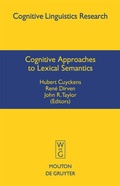 Cover: Cognitive Approaches to Lexical Semantics - De Gruyter Mouton