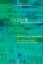 Cover: Sprache in der Organisation - De Gruyter