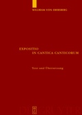 Cover: Expositio in Cantica Canticorum - De Gruyter