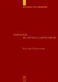 Cover: Expositio in Cantica Canticorum - De Gruyter