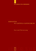 Cover: Expositio in Cantica Canticorum - De Gruyter