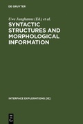 Cover: Syntactic Structures and Morphological Information - De Gruyter Mouton
