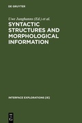 Cover: Syntactic Structures and Morphological Information - De Gruyter Mouton