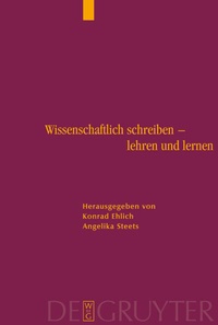 Abbildung von: Wissenschaftlich schreiben - lehren und lernen - De Gruyter