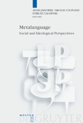 Cover: Metalanguage - De Gruyter Mouton