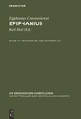 Cover: Epiphanius Constantiensis: Epiphanius / Register zu den Bänden I-III - De Gruyter
