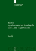 Cover: Lexikon sprachtheoretischer Grundbegriffe des 17. und 18. Jahrhunderts - De Gruyter