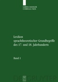 Cover: Lexikon sprachtheoretischer Grundbegriffe des 17. und 18. Jahrhunderts - De Gruyter