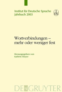 Abbildung von: Wortverbindungen - mehr oder weniger fest - De Gruyter