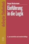 Cover: Einf&uuml;hrung in die Logik - De Gruyter