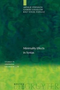 Enlarge image Cover: Minimality Effects in Syntax - De Gruyter Mouton