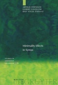 Cover: Minimality Effects in Syntax - De Gruyter Mouton