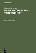 Cover: 1856-1859 - De Gruyter