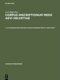 Cover: Le iscrizioni dei cantoni Ticino e Grigioni fino al 1300 - De Gruyter