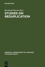 Cover: Studies on Reduplication - De Gruyter Mouton