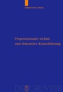 Cover: Propositionaler Gehalt und diskursive Kontoführung - De Gruyter