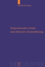 Cover: Propositionaler Gehalt und diskursive Kontoführung - De Gruyter
