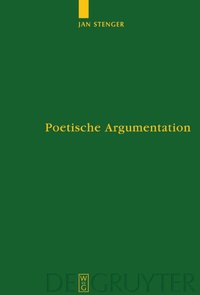 Abbildung von: Poetische Argumentation - De Gruyter
