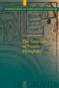 Cover: The Sentences of Pseudo-Phocylides - De Gruyter