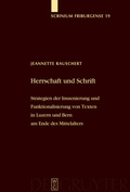 Cover: Herrschaft und Schrift - De Gruyter