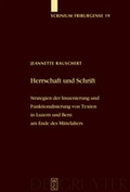 Cover: Herrschaft und Schrift - De Gruyter