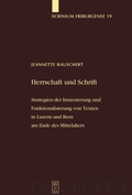 Cover: Herrschaft und Schrift - De Gruyter