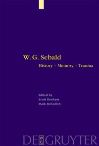 Enlarge image Cover: W. G. Sebald - De Gruyter
