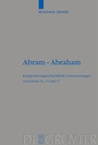 Cover: Abram - Abraham - De Gruyter